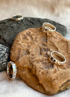 Sterling Silver Facet Ring